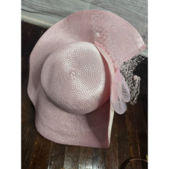 Vintage Pastel Pink Derby Church Hat Tulle - Picture 16 of 16